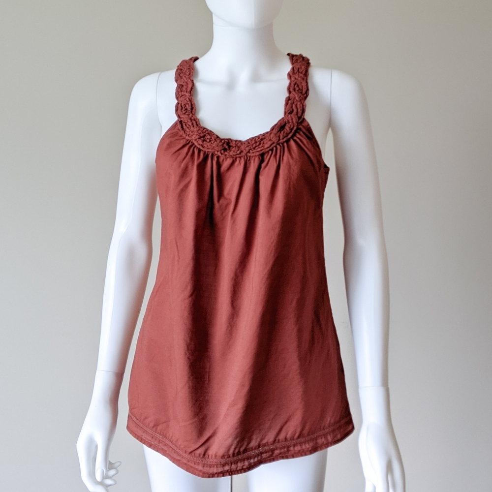 Esprit Rust Braided Halter Tank Top